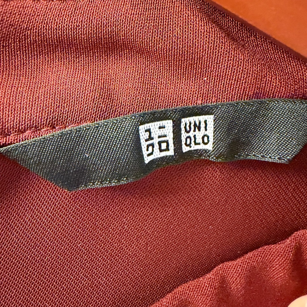 Uniqlo Women's Boxy Long Sleeve Top - Rust Red - Picture 3 of 5